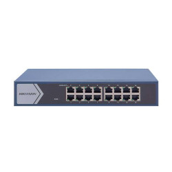 Switch 16 porturi Gigabit Hikvision DS-3E1516-EI, L2, Smart Managed, 16 × gigabit fiber optical ports, Switching capacity 32 Gbps, Packet forwarding rate: 23.808 Mpps, Standard: IEEE 802.3, IEEE 802.3u, IEEE 802.3x si IEEE 802.3ab, Visualized Topology Man