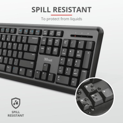 Kit tastatura si mouse Trust ODY, Wireless, negru