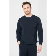 BLUZA COTON CASUAL BARBATI NAVY-M