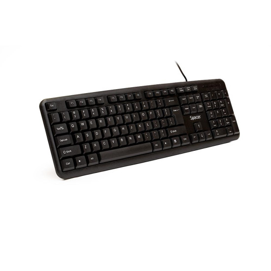 Tastatura Spacer SPKB-S62 cu fir, USB, 104 taste, anti-spill, negru Tastatura Spacer SPKB-S62 cu fir, USB, 104 taste, anti-spill, negru