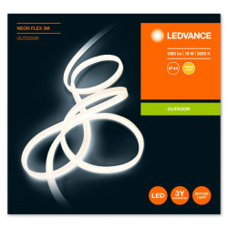 Banda LED pentru exterior Ledvance NEON FLEX, 19W, 220-240V, 1000 lm, lumina calda (3000K), IP44, 3 metri