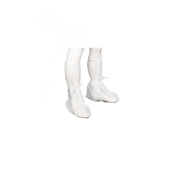 Pereche botosi polipropilena 30 gr/m2, material TNT / 100% fibra de polipropilena de 30gr/m, fixare cu elastic la genunchi si snur la glezna, protejeaza la: praf, particule fine, pulberi, vopseluri si altele, culoare alba, marime universala, dimensiuni: 4 Pereche botosi polipropilena 30 gr/m2, material TNT / 100% fibra de polipropilena de 30gr/m, fixare cu elastic la genunchi si snur la glezna, protejeaza la: praf, particule fine, pulberi, vopseluri si altele, culoare alba, marime universala, dimensiuni: 4