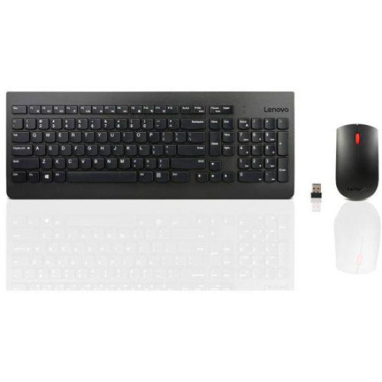 Kit Tastatura si mouse Lenovo Essential, Wireless, negru