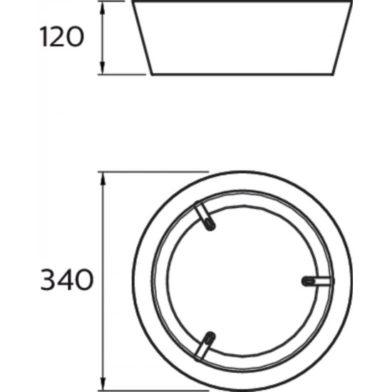 Plafoniera LED Philips Dawn CL258, 14W, 1100 lm, lumina calda (3000K), IP20, 34cm, Metal/Plastic, Alb