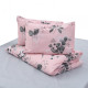 Lenjerie Dubla BBC 4 piese, 132TC - Rose Lenjerie Dubla BBC 4 piese, 132TC - Rose
