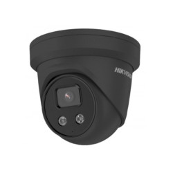 Camera supraveghere Hikvision IP turret DS-2CD2346G2-ISU/SL(2.8mm)(C) (black), 4MP, culoare neagra, Acusens - filtrarea alarmelor false dupa corpul uman si masini, alarma vizuala(lumina stroboscopica) si alarma audio pentru avertizarea intrusilor, audio b