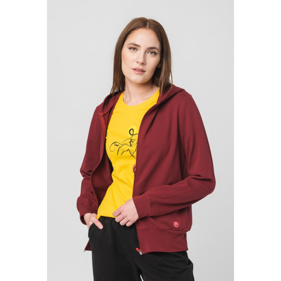 HANORAC COTON CASUAL FEMEI BURGUNDY-XS