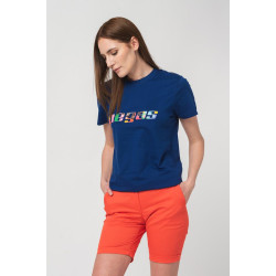 TRICOU  LOGO MULTICOLOR FEMEI ROYAL BLUE-XS