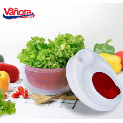 USCATOR SALATA SI VERDETURI CU CENTRIFUGA, 4.5L, ROSU, VANORA HOME