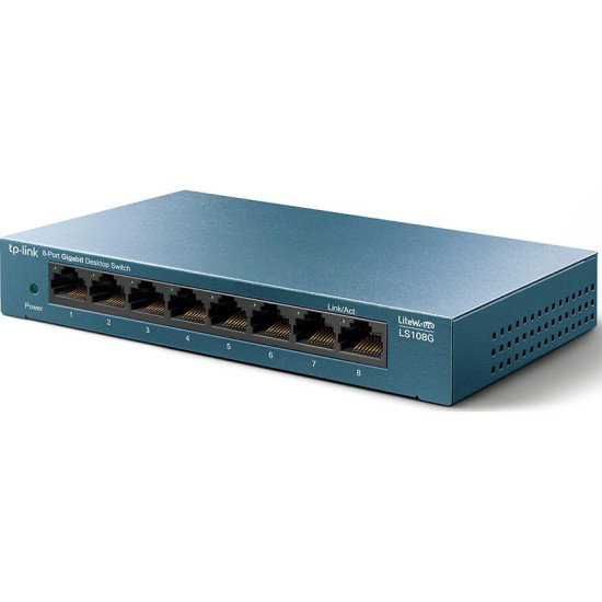 Switch TP-LINK LS108G, 8 port, 10/100/1000 Mbps