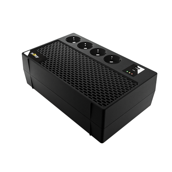 UPS nJoy Renton 650 Plus, 650VA / 360W, 4x prize Schuko conectate la baterie, 1x port incarcare USB Tip C 33W, 1x port de incarcare USB Tip A 18W, fara display LCD, tensiune nominala de intrare 230V Caracteristici Stabilizator (AVR) de tip Boost and Buck UPS nJoy Renton 650 Plus, 650VA / 360W, 4x prize Schuko conectate la baterie, 1x port incarcare USB Tip C 33W, 1x port de incarcare USB Tip A 18W, fara display LCD, tensiune nominala de intrare 230V Caracteristici Stabilizator (AVR) de tip Boost and Buck