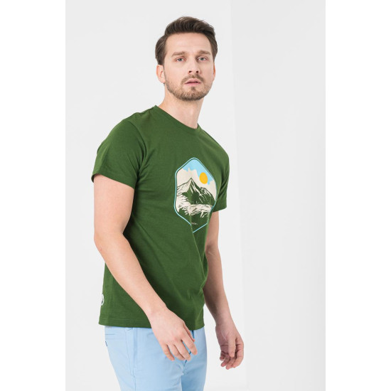 TRICOU CASUAL MOLDOVEANU BARBATI BOTTLE GREEN-XL