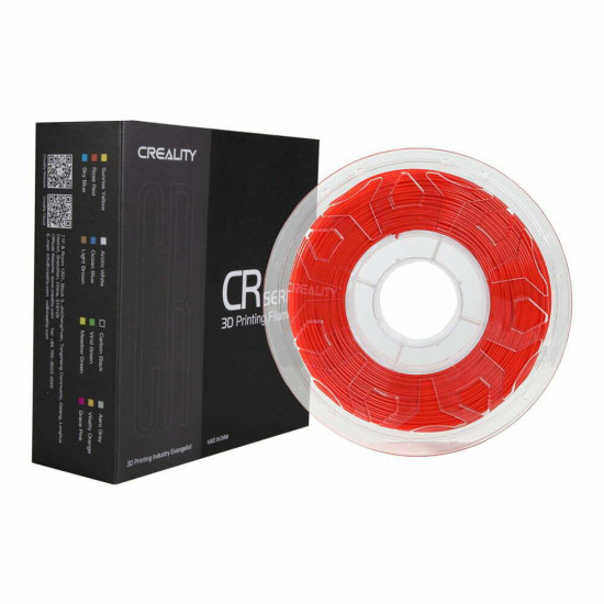 CREALITY CR PLA 3D Printer Filament, red, Printing temperature: 190-220, Filament diameter: 1.75mm, Tensile strength: 60MPa, Size of filament wheel: Diameter 200mm, height 66mm, hole diameter 56mm. Utilizare: pana la 6 luni de la deschiderea ambalajului.