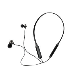 Casti Spacer wireless, in ear, fir de legatura si prindere magnetica, microfon pe fir, Bluetooth 5.0, autonomie de pana la 6 ore, timp de incarcare 2 ore, negru