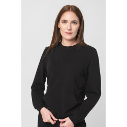 BLUZA COTON CASUAL FEMEI BLACK-XL