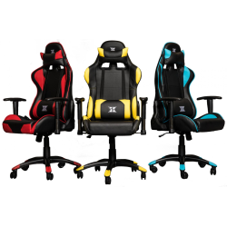 Scaun gaming X by Serioux, Torin, ajustabil, piele sintetica, piston pe gaz, manere reglabile, baza stea cu 5 picioare, greutate maxima admisa 150Kg, perne detasabile, negru si rosu