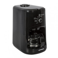 Cafetiera cu rasnita Heinner HCM-900RBK, putere: 900W, capacitate: 0.6L, capacitate rasnita: 36g, filtru lavabil si detasabil, suport filtru detasabil, rezervor de apa detasabil, lame rasnita din inox, reglare rasnita: macinare fina si grosiera, proces de