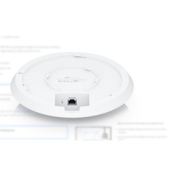 UBIQUITI Unifi6 Enterprise Access Point, U6-ENTERPRISE, Tri-Band WIFI6, 2.4 GHz 573.5 Mbp, antenna 3.2dbi, 5 GHz 4.8 Gbps, antenna 5.3dbi, 6 Ghz 4.8Gpbs , antenna 6dbi, standard wireless: 802.11a/b/g WiFi 4/WiFi 5/WiFi 6/WiFi 6E, 600+ clienti, interfa man