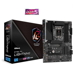 Placa de baza Asrock Z790 PG LIGHTNING LGA 1700  Supports 13th Gen & 12th Gen Intel® Core™ Processors 14+1+1 Phase Power Design, Dr.MOS for VCore+GT 4 x DDR5 DIMMs, supports up to 6800+(OC) 1 PCIe 5.0 x16, 1 PCIe 4.0 x16, 3 PCIe 3.0 x1, 1 M.2 Key-E for Wi