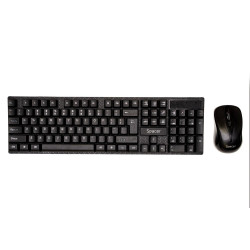 KIT Tastatura si Mouse Spacer SPDS-1100 fara fir, USB, tastatura wireless + mouse wireless, black, „SPDS-1100”