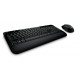 Kit tastatura + mouse Microsoft 2000, Wireless, negru