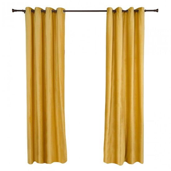 Set 2 draperii catifea 140x270 cm - Galbene Set 2 draperii catifea 140x270 cm - Galbene
