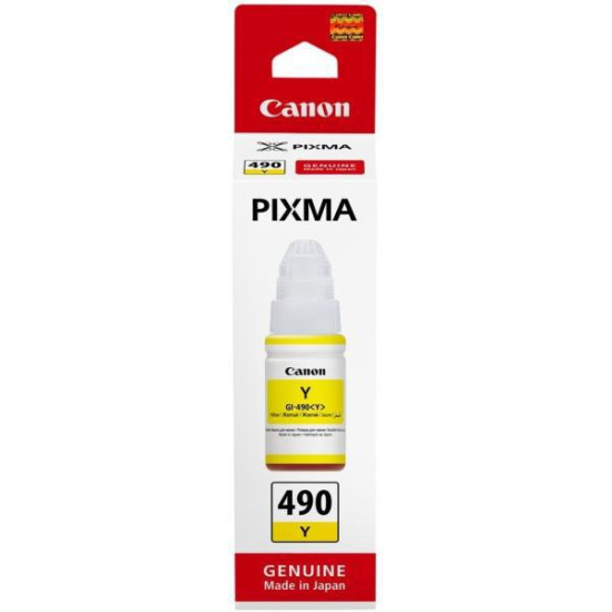 Cartus cerneala Canon GI-490 Y, yellow, capacitate 70ml, pentru echipamente CISS G1400 / G2400 / G3400 / G4400 / G1411 / G2411 / G3411 / G4411. Cartus cerneala Canon GI-490 Y, yellow, capacitate 70ml, pentru echipamente CISS G1400 / G2400 / G3400 / G4400 / G1411 / G2411 / G3411 / G4411.