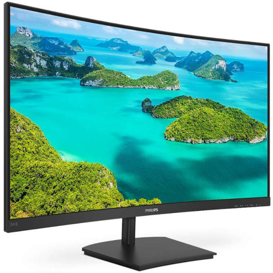 Monitor LED PHILIPS 241E1SC, 23.6inch, FHD VA, 4ms, 75Hz, negru