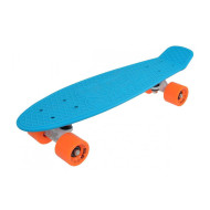 SKATE PENNY SLV NEON, PLACA PLASTIC PP 56X15 CM, ROTI PU 60X45MM, DURITATE 85A, RULMENTI ABEC 7 CHROME, SASIU ALUMINIU 8.3 CM, CAPACITATE 100 KG, CULOARE BLEU PORTOCALIU