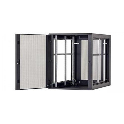 Rack de podea 19 Triton 42U 600x800mm usa fata metal perforat panouri laterale/spate detasabile sectiuni pentru ventilatie activa, sectiuni acces cabluri sus/jos/spate, picioare reglabile IP20 negru