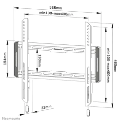 ﻿Suport TV de perete, Neomounts by Newstar WL30-550BL14, Fix, 32