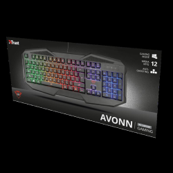 Tastatura Trust GXT 830-RW Avonn, Gaming, neagra