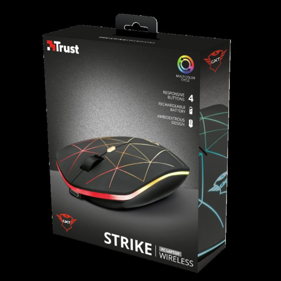 Mouse Trust GXT 117 Strike, Wireless Gam, negru Mouse Trust GXT 117 Strike, Wireless Gam, negru
