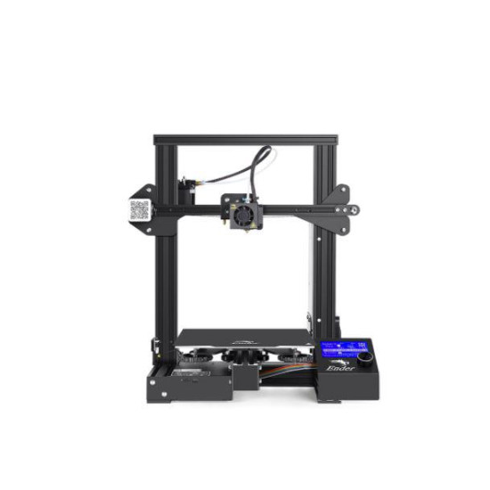 IMPRIMANTA 3D CREALITY ENDER-3, Precizie +/-0.1mm, Diametru filament: 1.75mm, tip filament compatibil: PLA, TPU, Copper, Wood, temperatura duza:250 C, duza: :0.4mm(0.2/0.3/0.6/0.8/1.0), Format: STL/OBJ/AMF, Printing Size 220*220*250mm, dimensiuni: 440*440