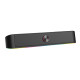 Soundbar gaming Serioux Yron RGB, putere: 3W x 2, impedanță: 4Ω, frecvență: 150Hz - 20KHz, sensibilitate:750mv ± 50, alimentare: DC5V / 1A, S / N: ≥85dB, dimensiunea driverului: 2 inch x 2, conexiune: 3.5mm jack TRS, RGB : 6 moduri de lumină, cablu USB & 