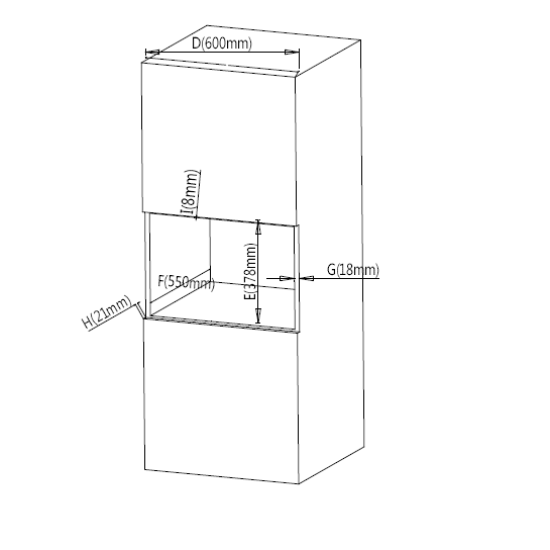 CUPTOR CU MICROUNDE INCORPORABIL HEINNER HMW-25BIGBK