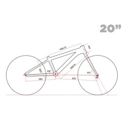 BICICLETA PEGAS MINI DRUMET 20'' NEGRU VERDE