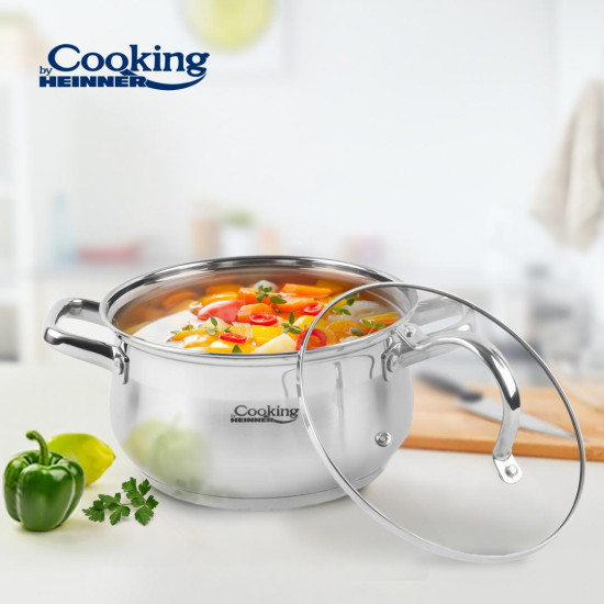 SEMIOALA INOX+CAPAC, 20 X 11.5 CM, 3.6 L, AMIRA, COOKING BY HEINNER SEMIOALA INOX+CAPAC, 20 X 11.5 CM, 3.6 L, AMIRA, COOKING BY HEINNER