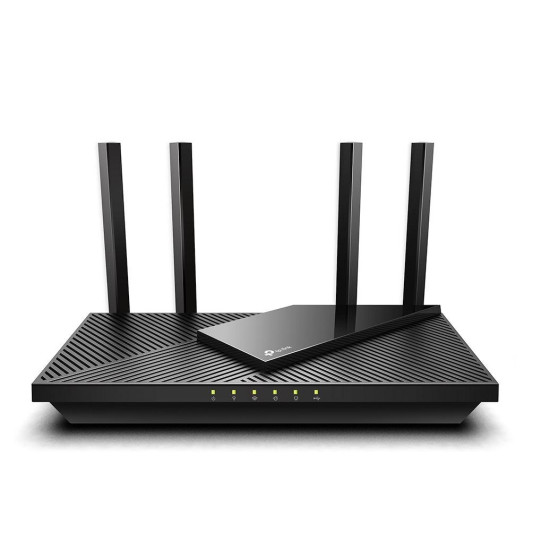 TP-Link Wireless Router, ARCHER AX55 ;WI-FI 6 ,dual band AX3000 5 GHz: 2402 Mbps (802.11ax), 2.4 GHz: 574 Mbps(802.11ax), Standard and Protocol: IEEE 802.11ax/ac/n/a 5 GHz, IEEE 802.11ax/n/b/g 2.4 GHz4 x Antene Externe fixe, 1× Port WAN/LAN Gigabit, 4× Po