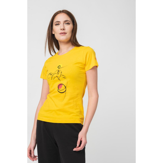 TSHIRT CASUAL F CAL PEGAS YELLOW-S