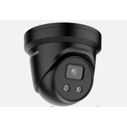 Camera supraveghere Hikvision IP turret DS-2CD2383G2-IU(2.8mm)BLACK, 8MP, culoare neagra, Acusens - filtrarea alarmelor false dupa corpul uman si masini, microfon audio incorporat, senzor 1/2.8