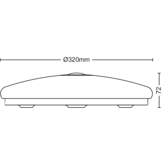 Plafoniera LED Philips Mauve CL252, cu senzor de miscare, 16W, 1700 lm, lumina calda (2700K), IP20, 32cm, Alb