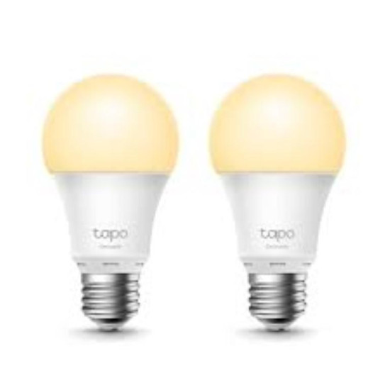 TP-Link Tapo L510E Smart bulb White 2 PACK, Yellow Wi-Fi, Dimmable, E27, Wi-Fi Protocol IEEE 802.11b/g/n, Wi-Fi Frequency 2.4 GHz Wi-Fi, 220–240 V, 50/60 Hz, 73 Ma, 806 lumens, 2,700 K, 8.7 W.