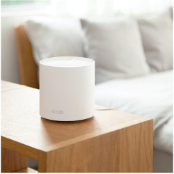 TP-Link AX3000 whole home mesh Wi-Fi 6 System, Deco X50(2-pack);  Standarde Wireless: IEEE 802.11ax/ac/n/a 5 GHz, IEEE 802.11ax/n/b/g 2.4 GHz, 3 LAN/WAN Gigabit Ethernet Ports, 1 GHz Dual-Core CPU, 2 x internal antennas per Deco unit, 2402 Mbps (5 GHz), 5
