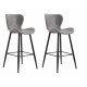 SET 2 SCAUNE DE BAR RETRO - LIGHT GREY