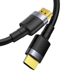 CABLU video Baseus Cafule, HDMI (T) la HDMI (T), rezolutie maxima 4K UHD (3840 x 2160) la 60 Hz, conectori auriti, 3m, negru