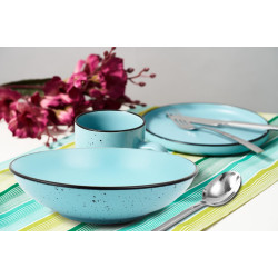 SET 6 FARFURII ADANCI, CERAMICA 20 CM, ELECTRA , ART OF DINING BY HEINNER