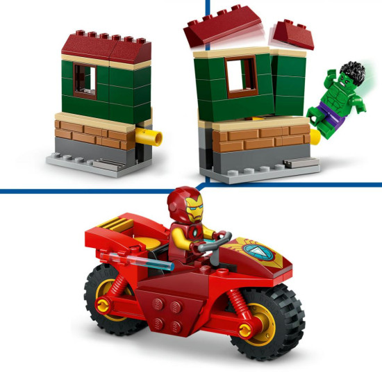 IRON MAN CU MOTOCICLETA&HULK, LEGO 76287 IRON MAN CU MOTOCICLETA&HULK, LEGO 76287