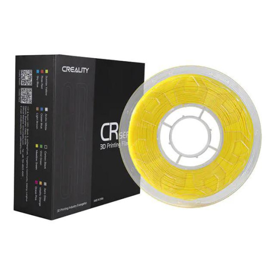 CREALITY CR PLA 3D Printer Filament, yellow, Printing temperature: 190-220, Filament diameter: 1.75mm, Tensile strength: 60MPa, Size of filament wheel: Diameter 200mm, height 66mm, hole diameter 56mm. Utilizare: pana la 6 luni de la deschiderea ambalajulu