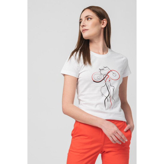 TSHIRT CASUAL F DOAMNA CU... WHITE-L TSHIRT CASUAL F DOAMNA CU... WHITE-L